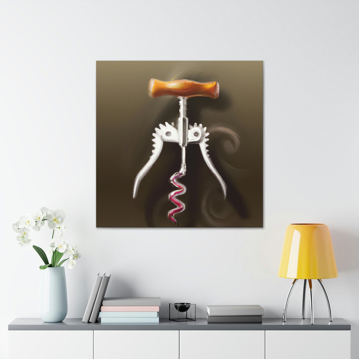 "Corkscrew Twisting Metal" - Canvas