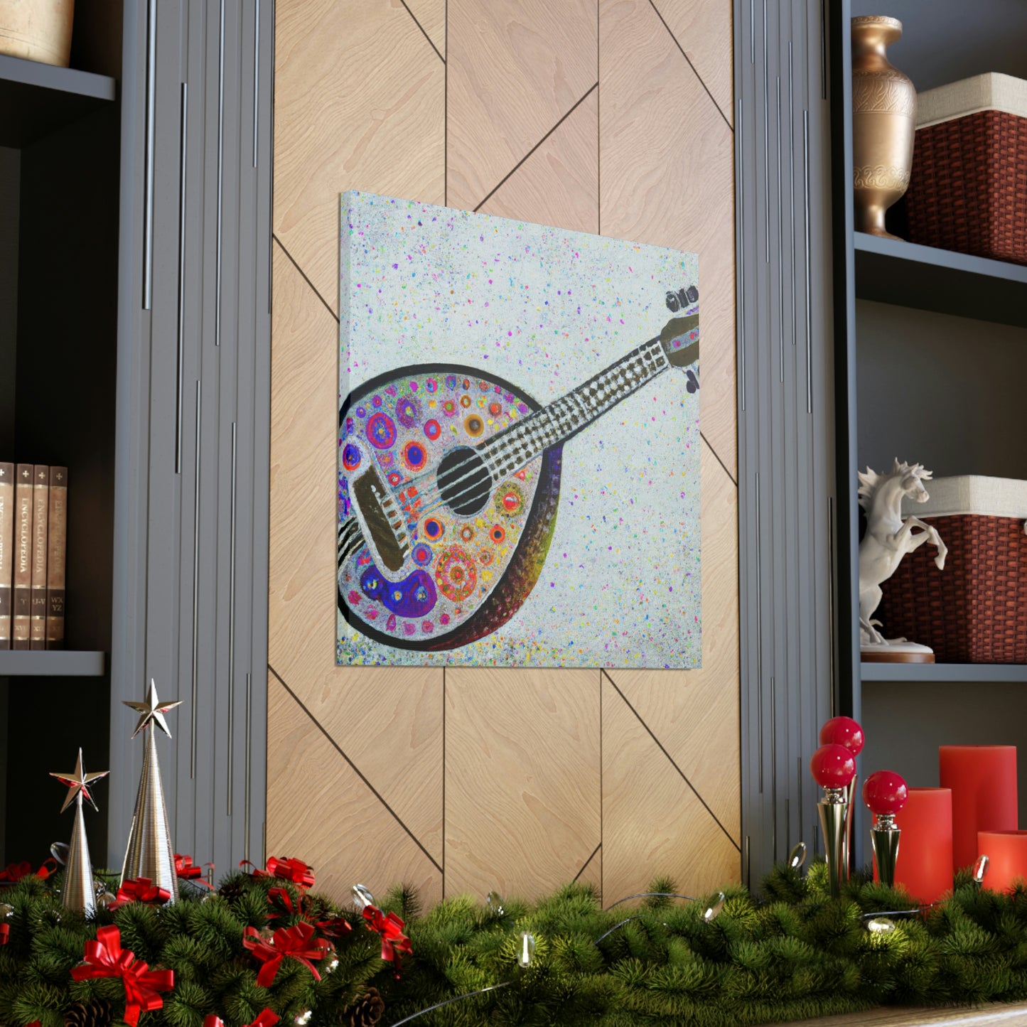 Mandolin in Pointillism - Canvas