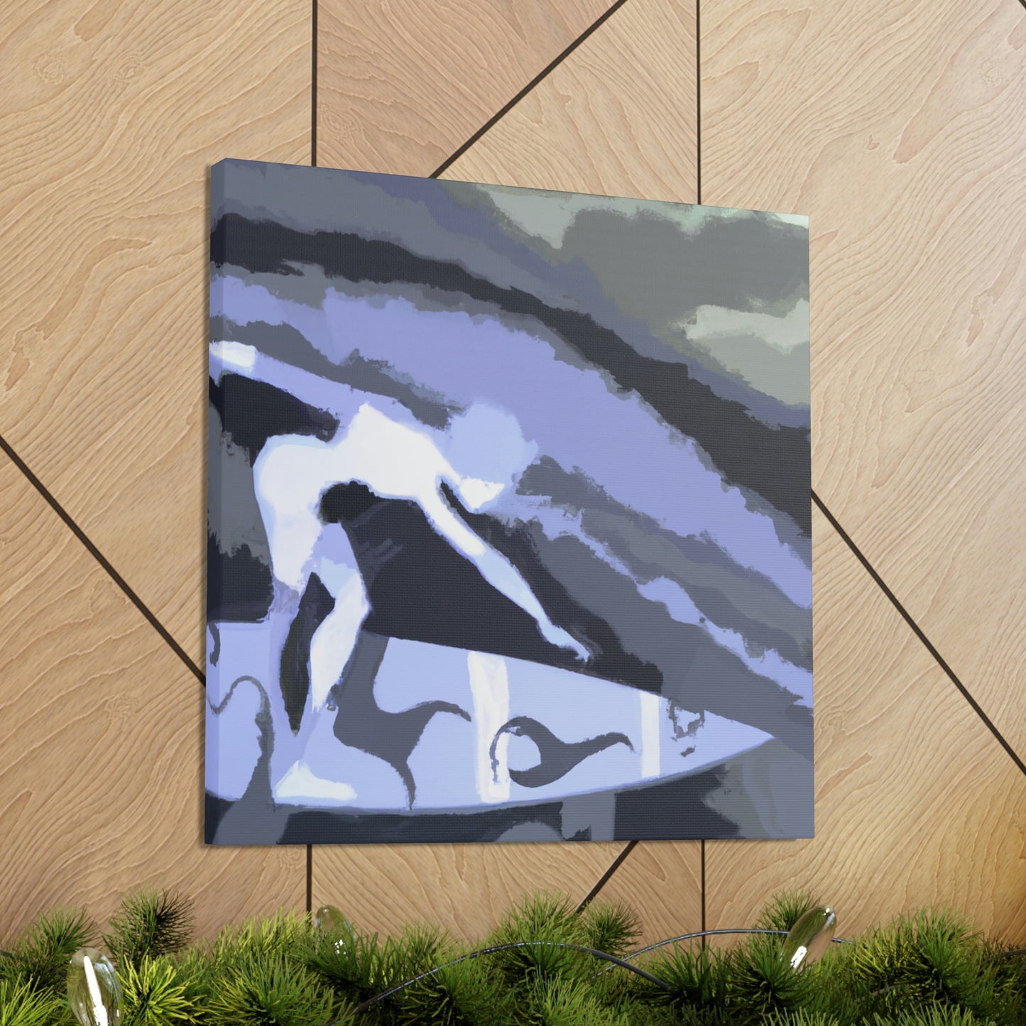 Surfing the Sea Swell - Canvas