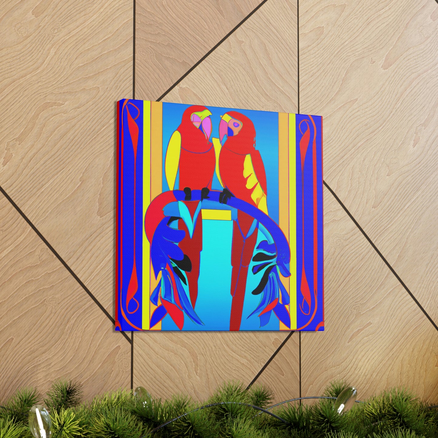 "Macaws of Metropolis" - Canvas