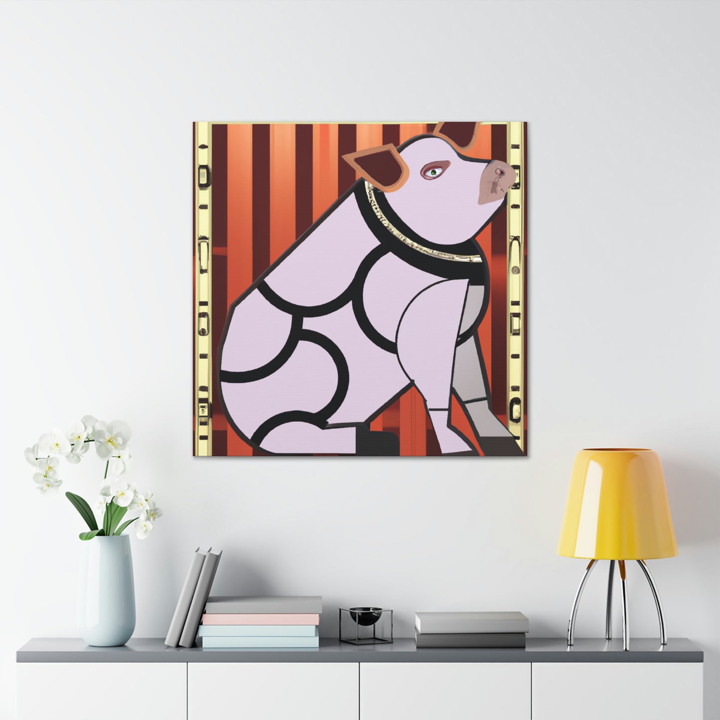 "Gilded Porcine Splendor" - Canvas