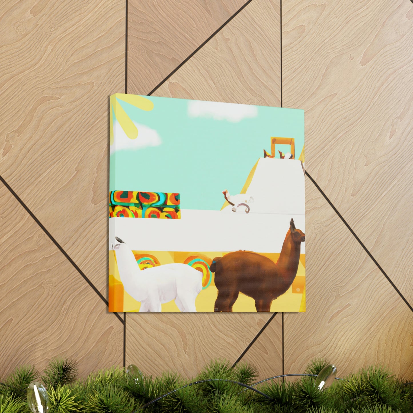 Llama in Art Deco - Canvas