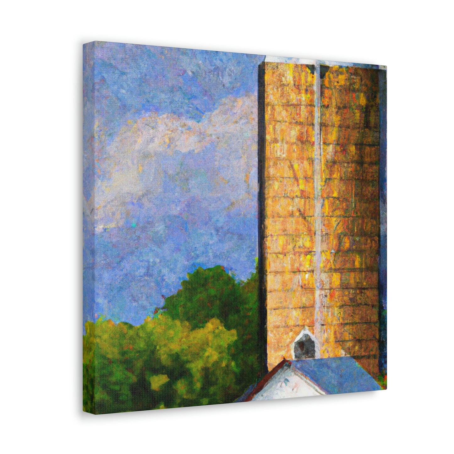 Silo in Pointillism - Canvas