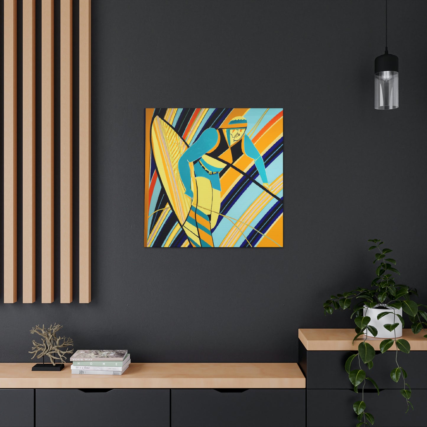 "Surfing Deco Dream" - Canvas