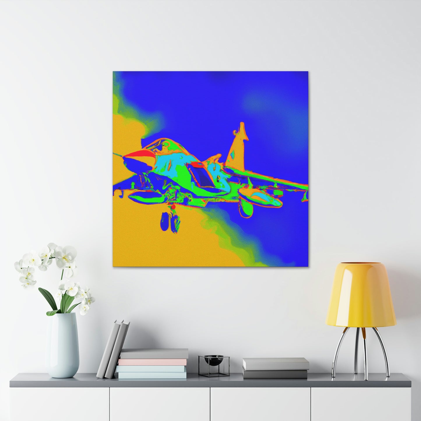 "Supersonic Fauve Fighter" - Canvas