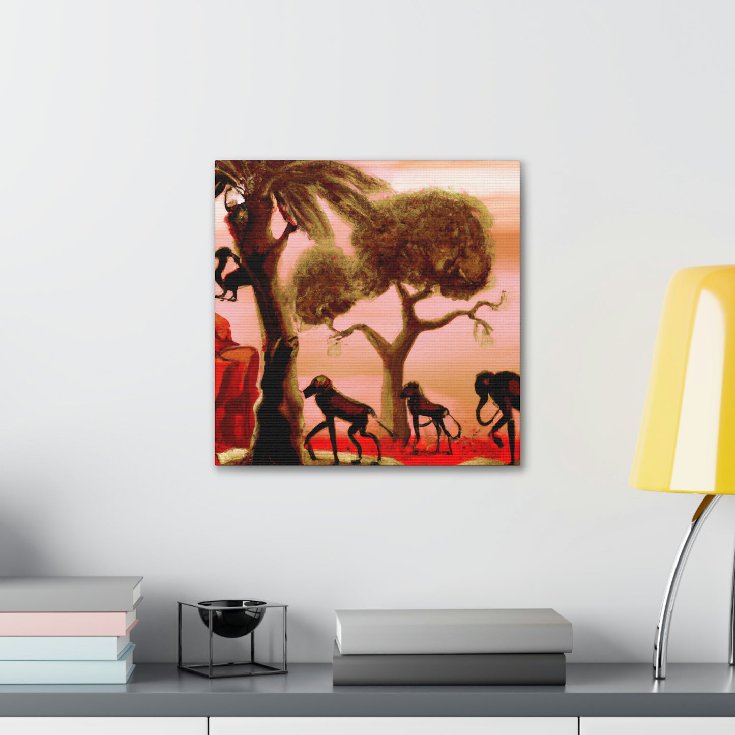 "Baboon Grandeur in Deco" - Canvas