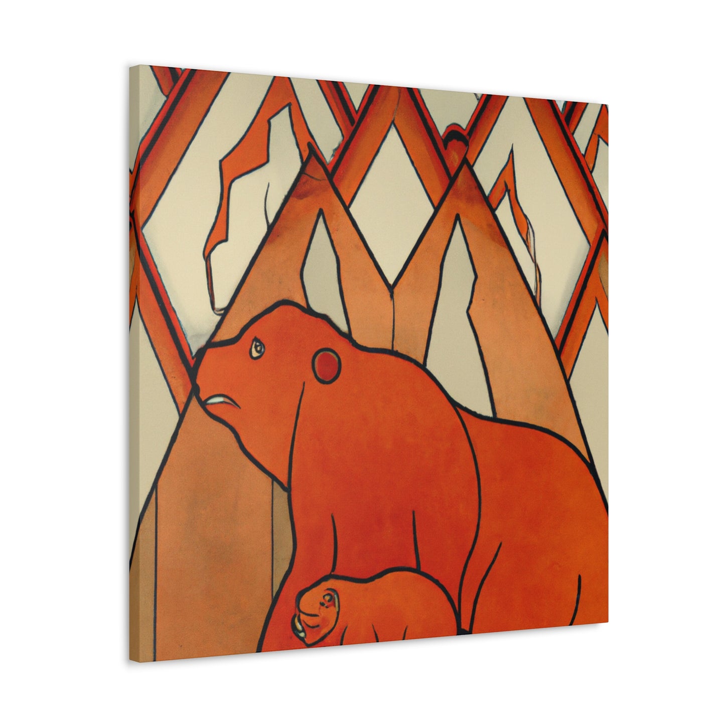 "Bear in Art Deco" - Canvas