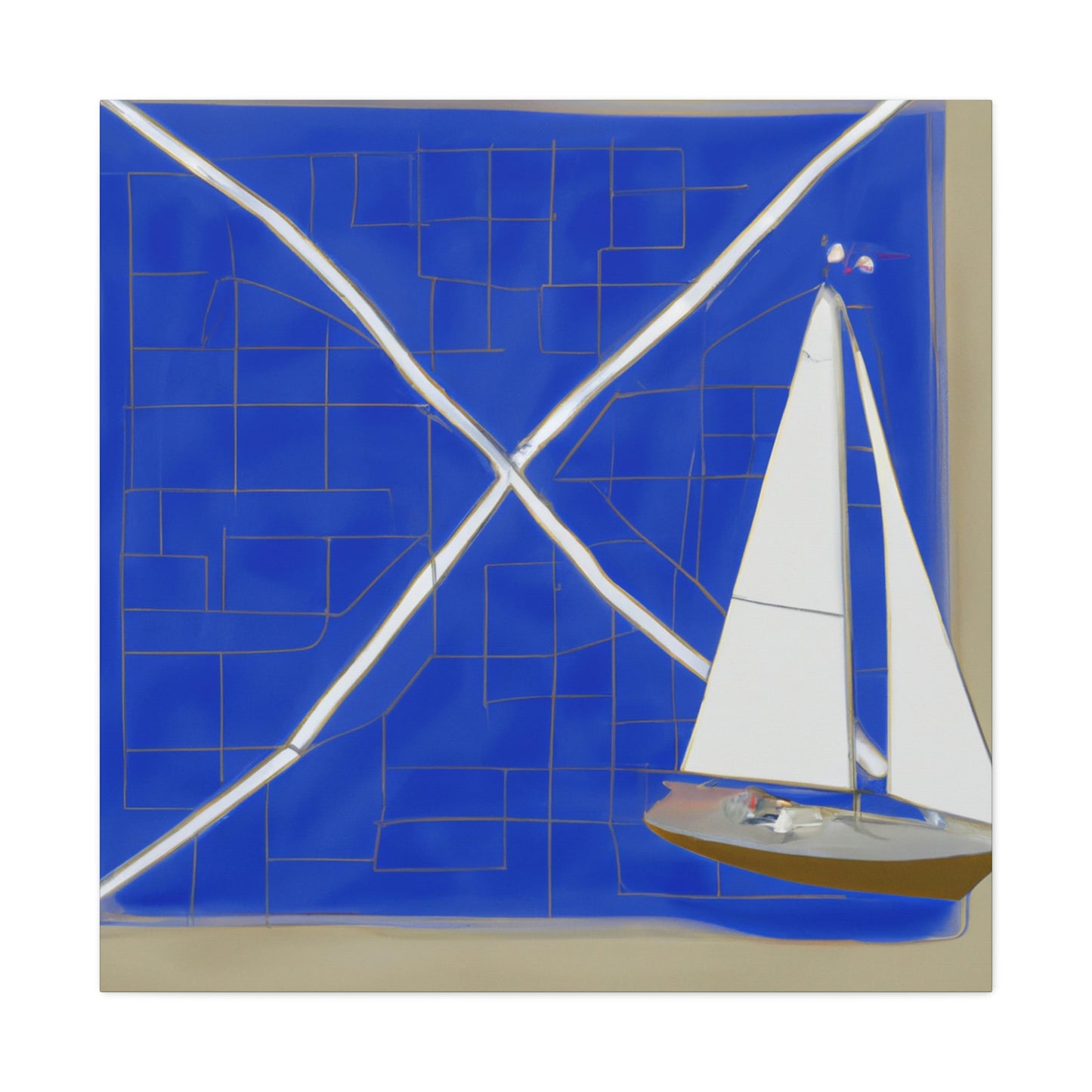 Nautical Minimalism Chart - Canvas