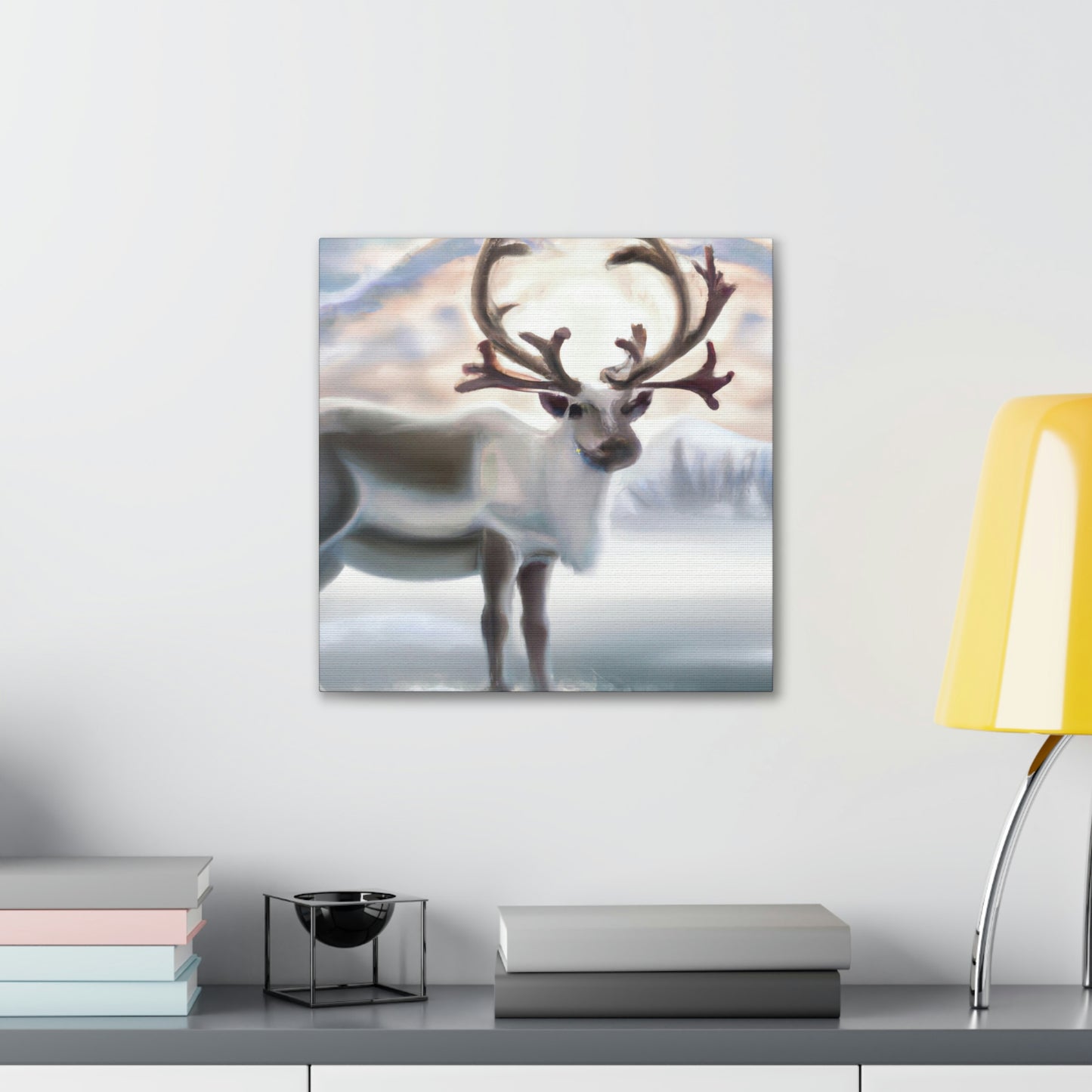 Reindeer in Moonlight - Canvas