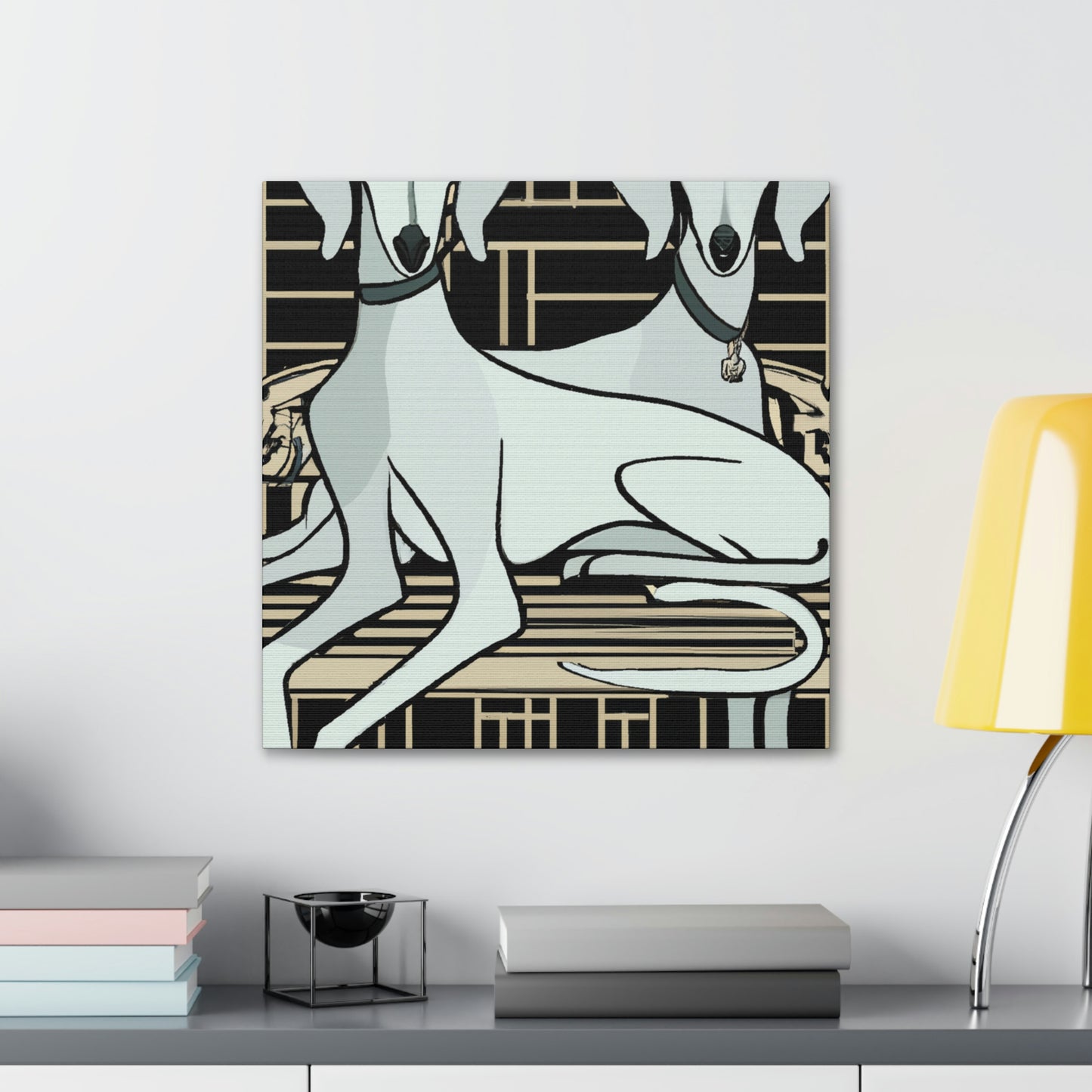 Midnight Weimaraner Glitter - Canvas