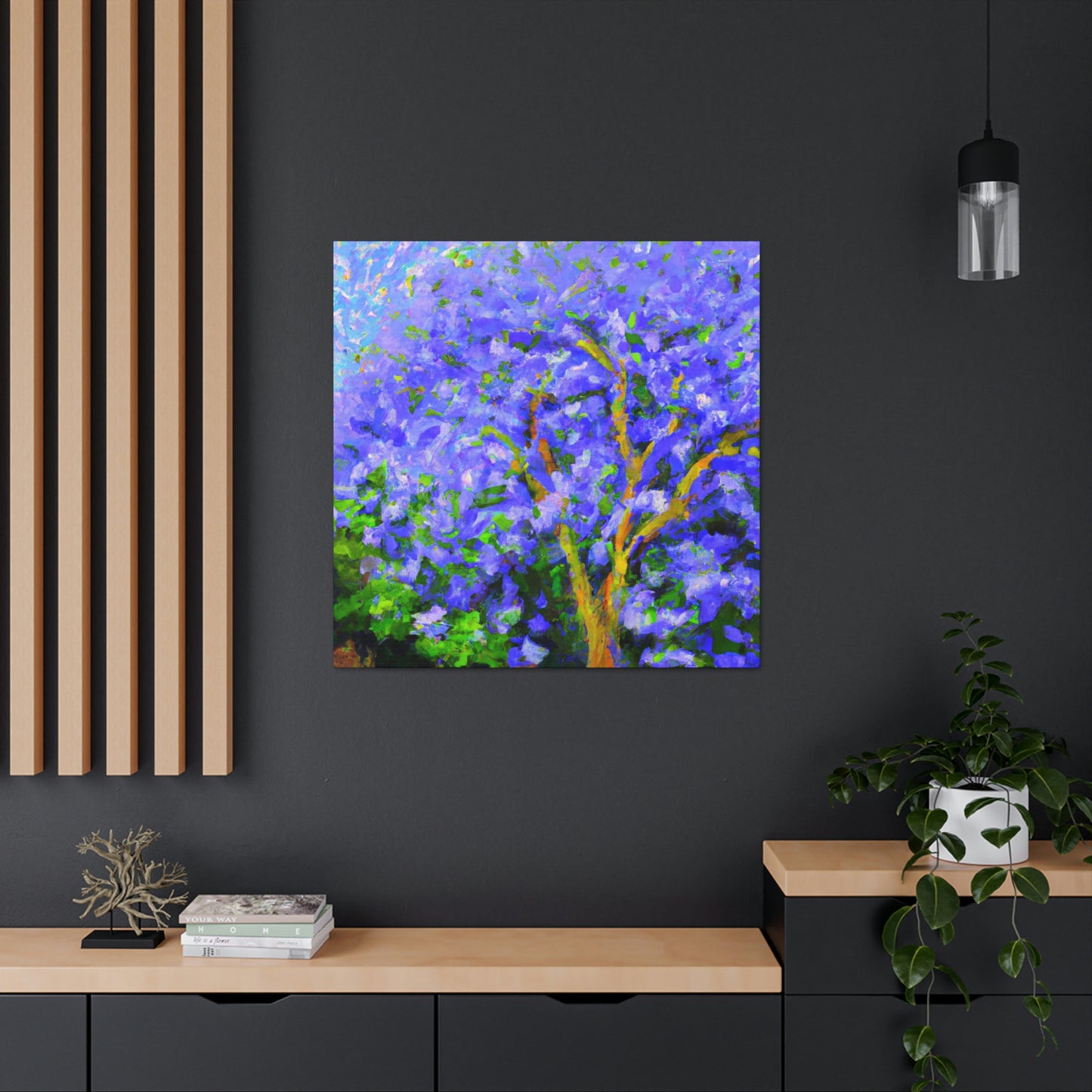 Jacaranda Tree Reflection - Canvas