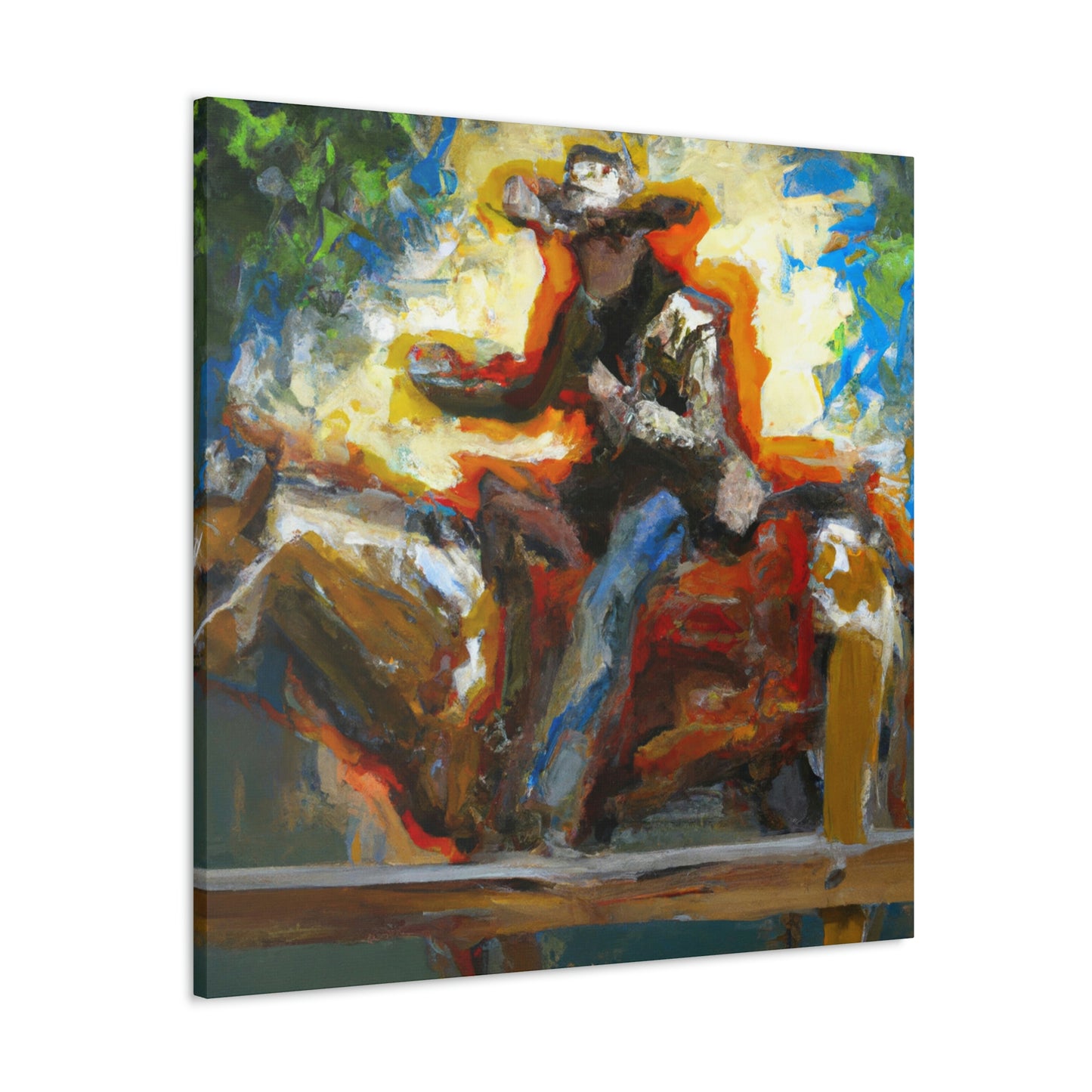 "Cowboy at Resting Point" - Canvas