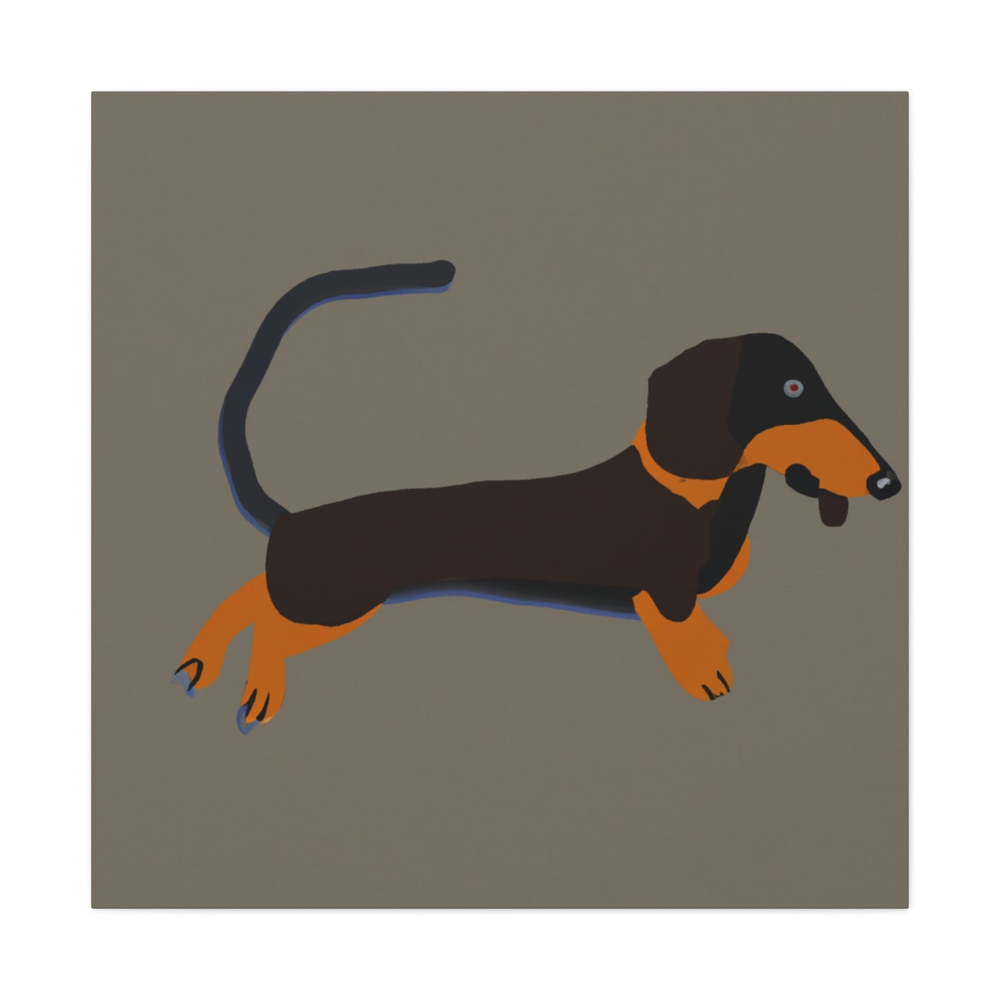 "Dachshund in Minimalism" - Canvas