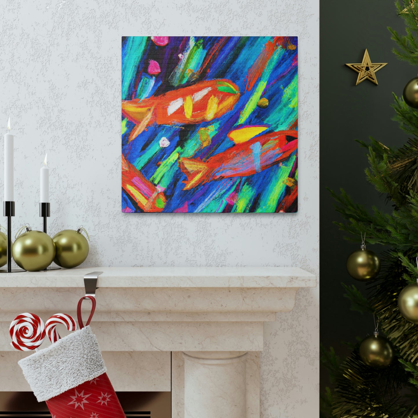 "Neon Tetra Glowing Bright" - Canvas