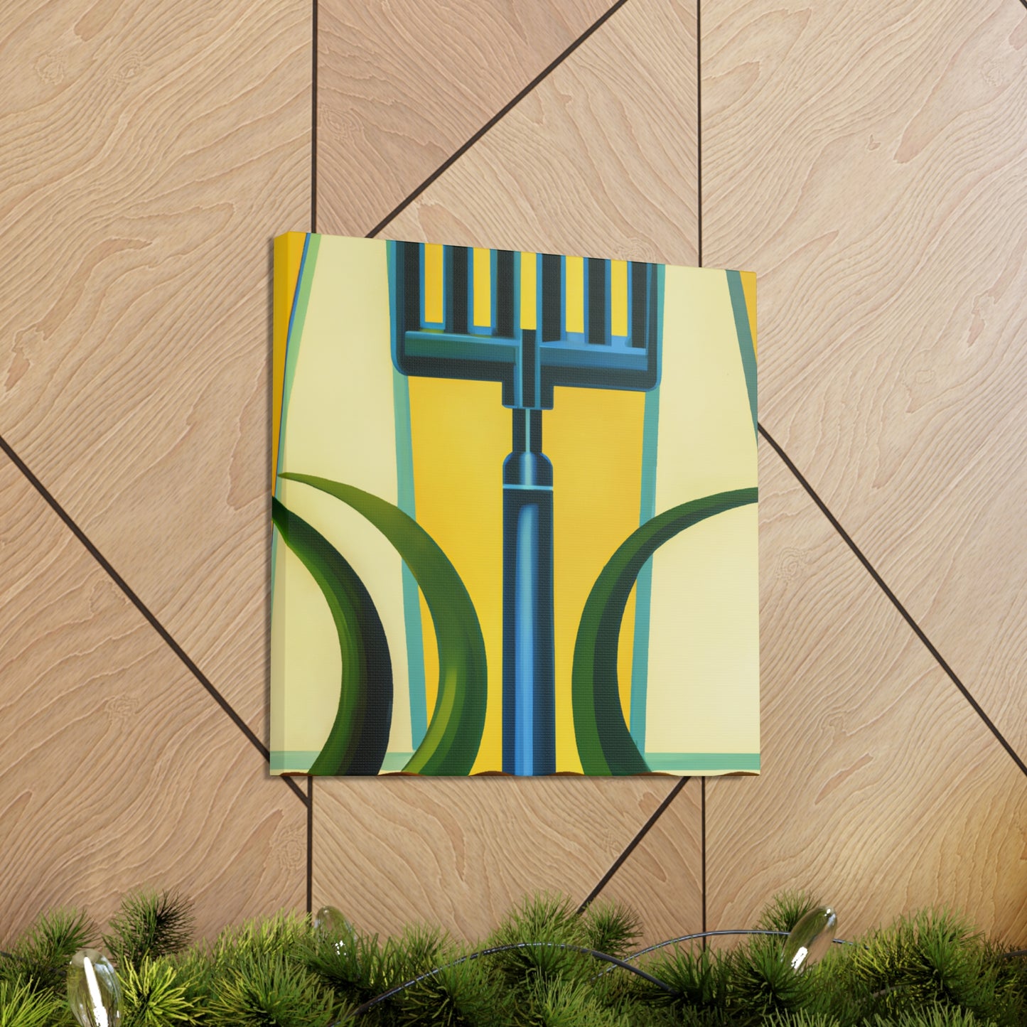 "Backlit Deco Pitchfork" - Canvas