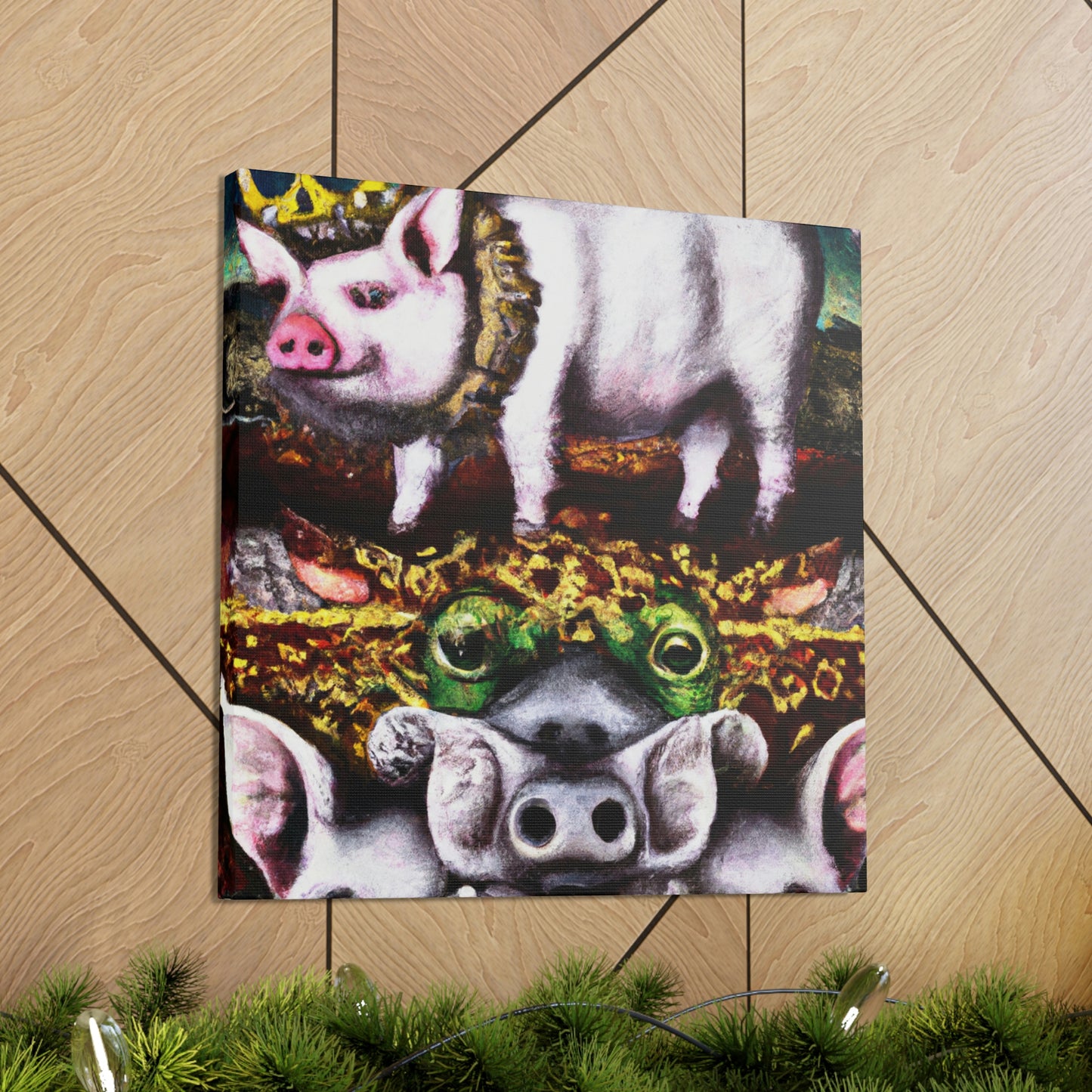 "Pigs in Baroque Style" - Canvas