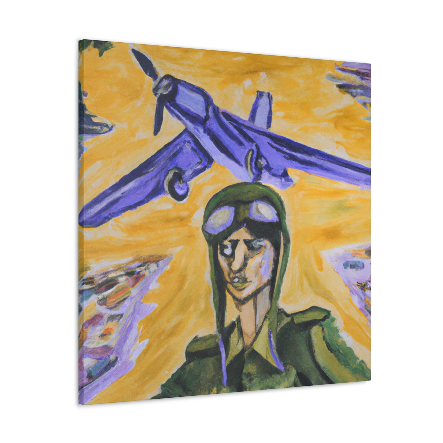 "Aviator in Expressionism". - Canvas