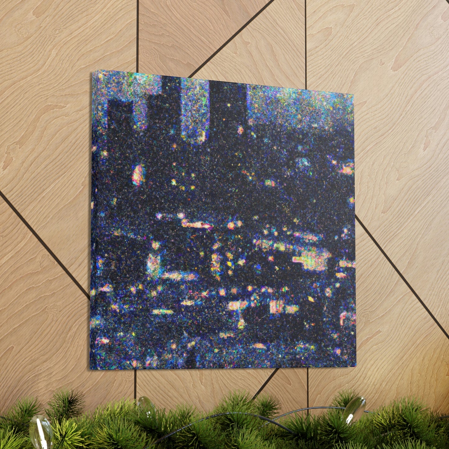 "Modern Art Deco Pointillism" - Canvas