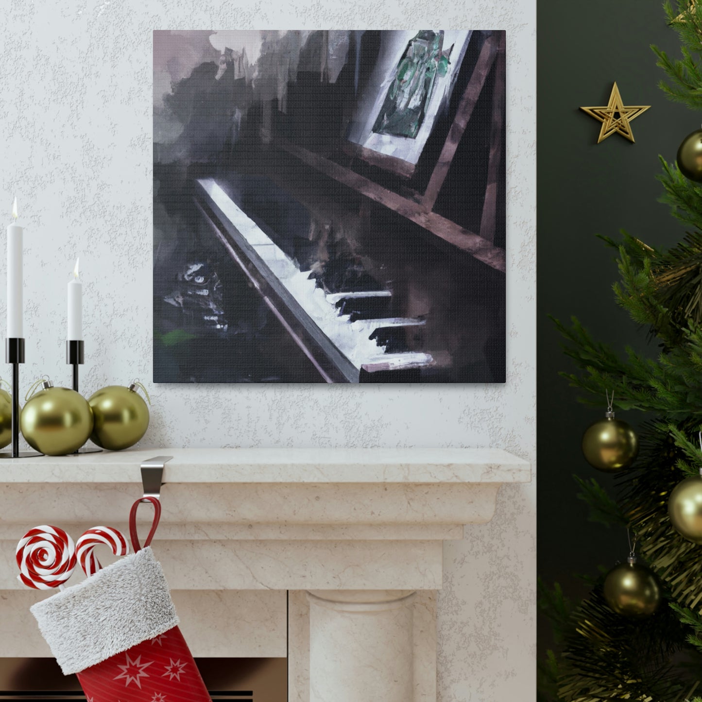 Piano in Reflection - Canvas