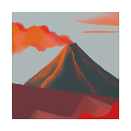 Volcano in Monochrome - Canvas