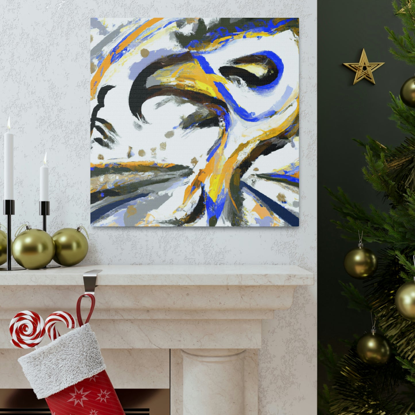 "Hawk in Flight Abstraction" - Canvas