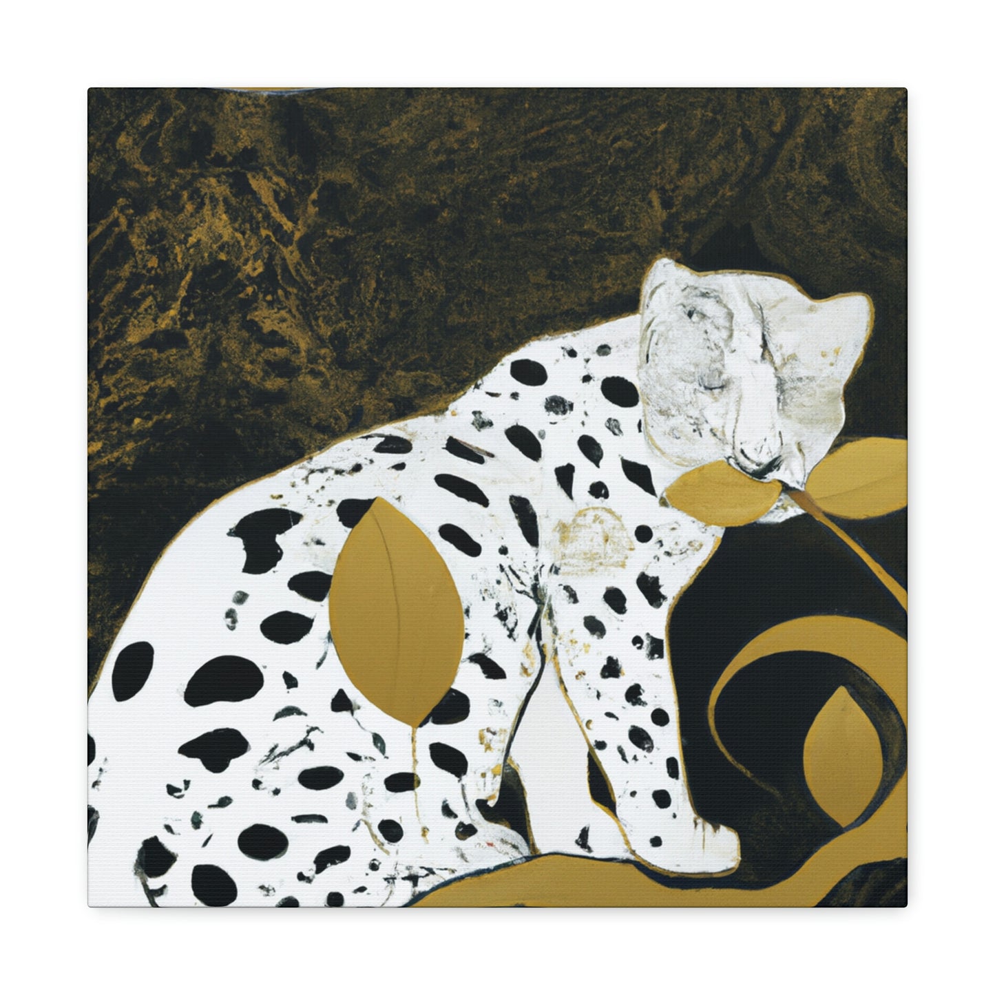 "Clouded Leopard Glistens" - Canvas