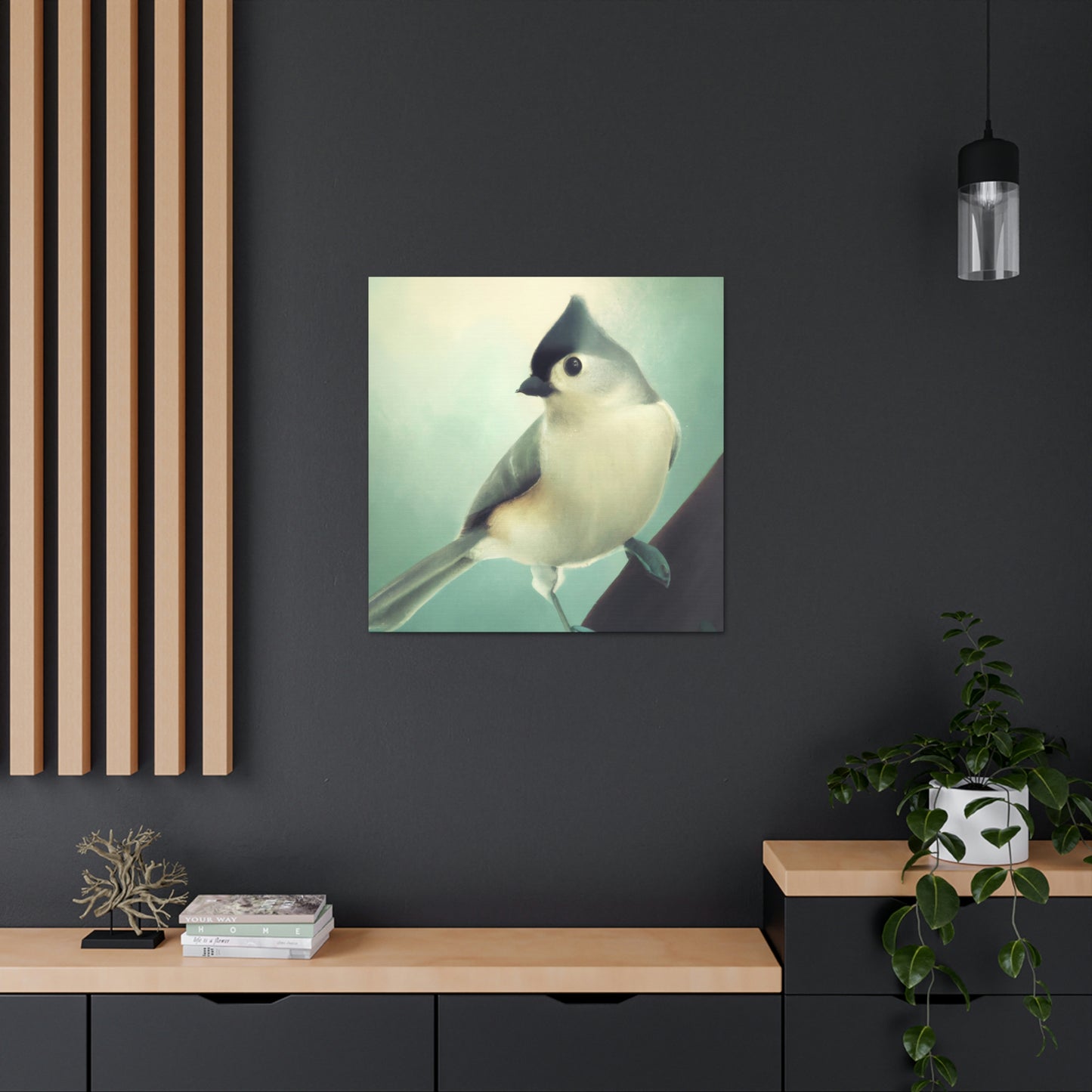 "Titmouse in Art Deco" - Canvas