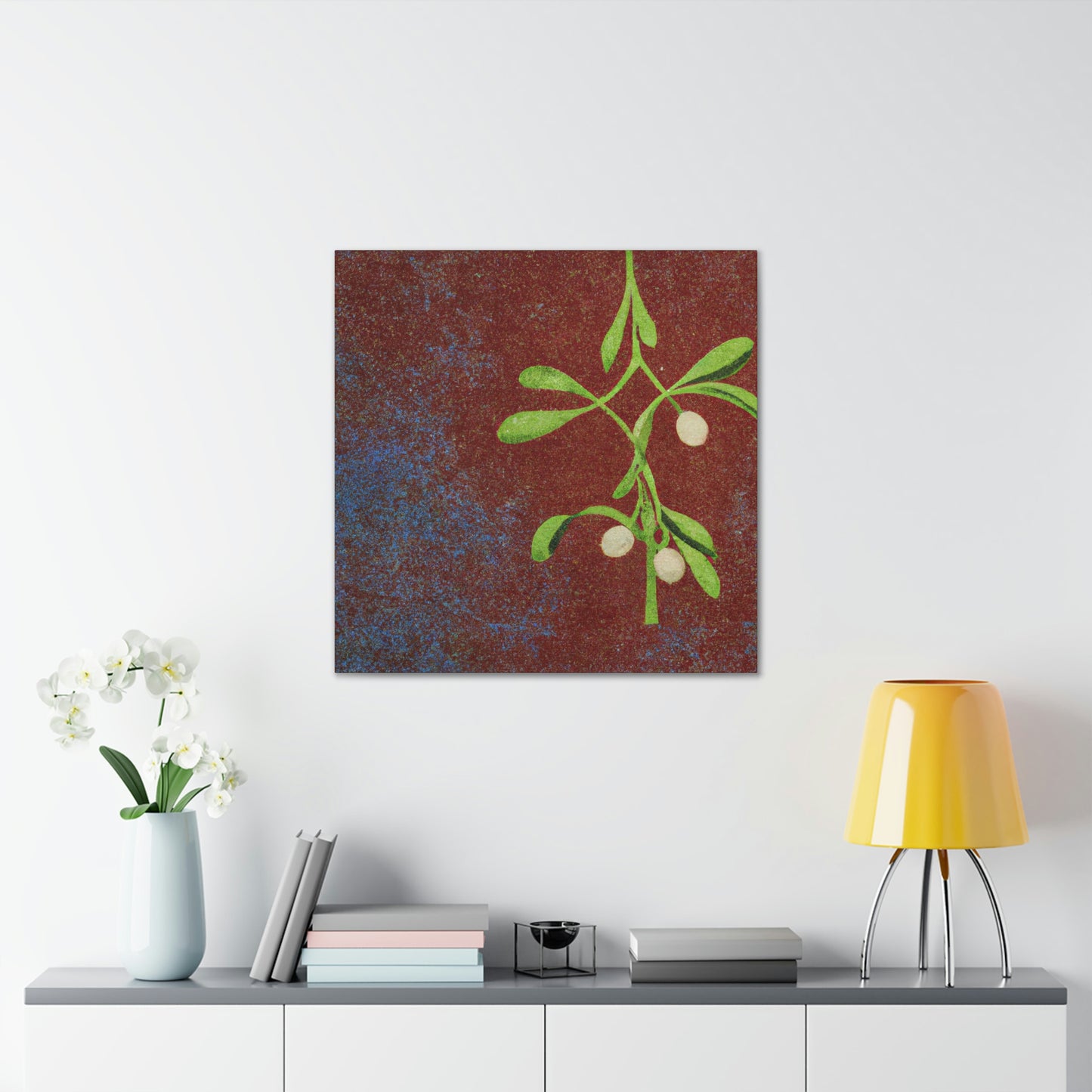 "Mistletoe in Monochrome" - Canvas