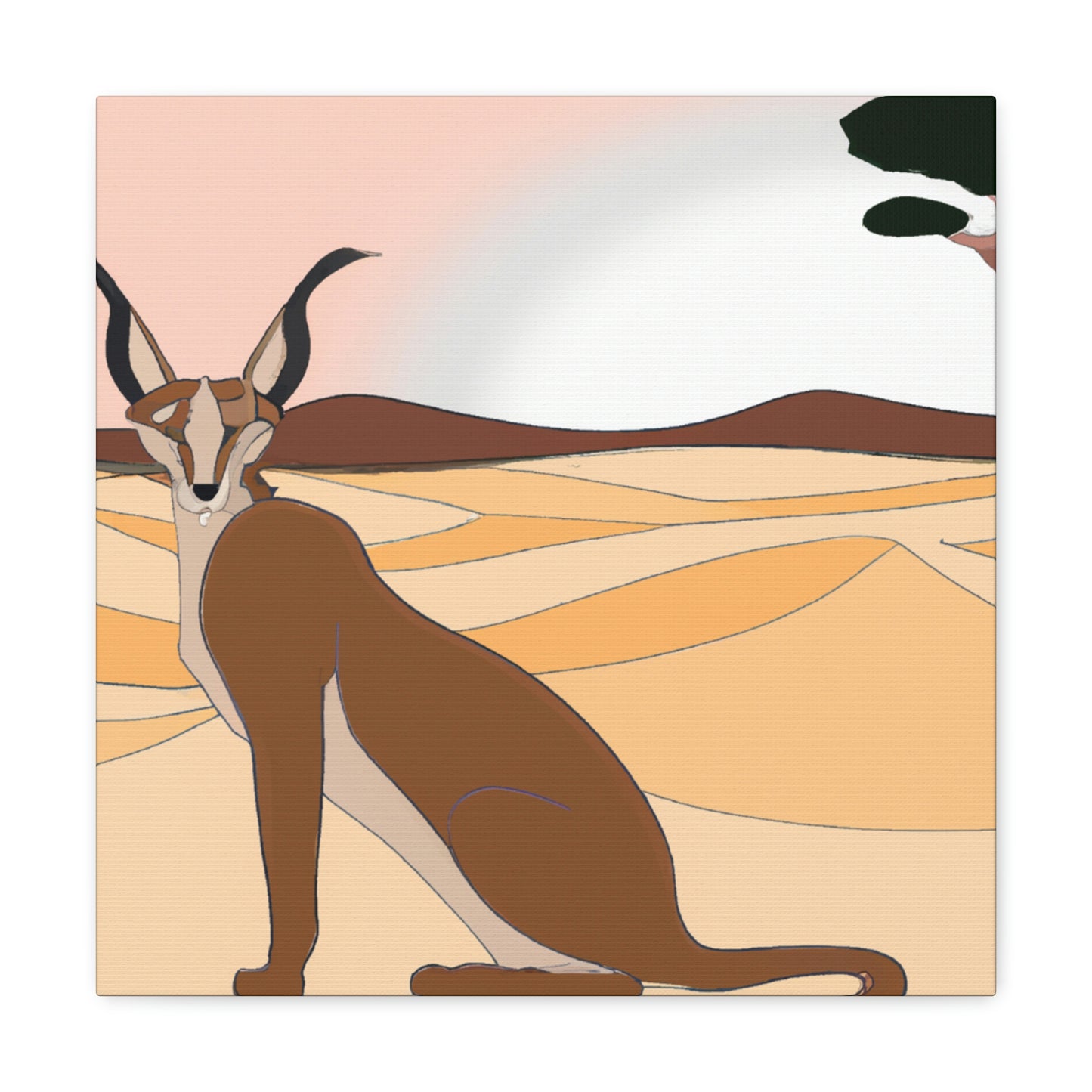 Caracal's Classic Charm - Canvas