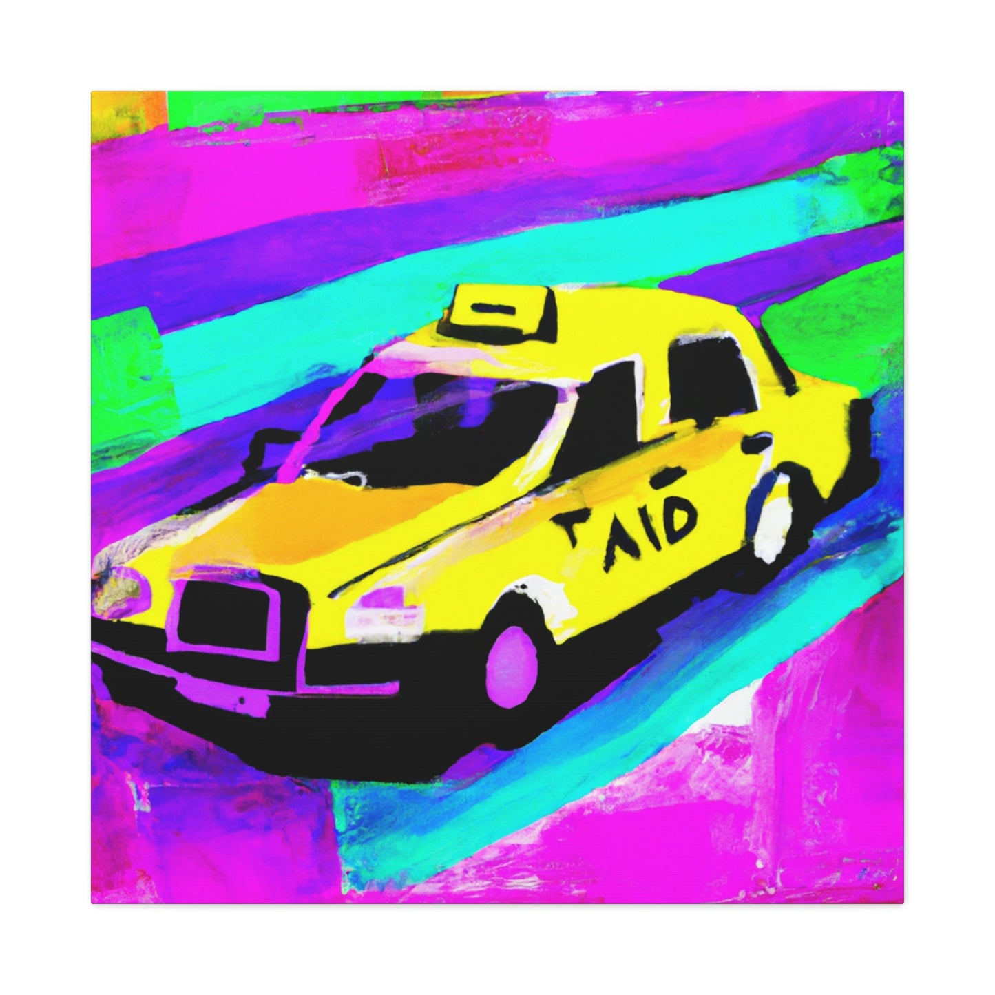 "Ride in Yellow Taxi" - Canvas