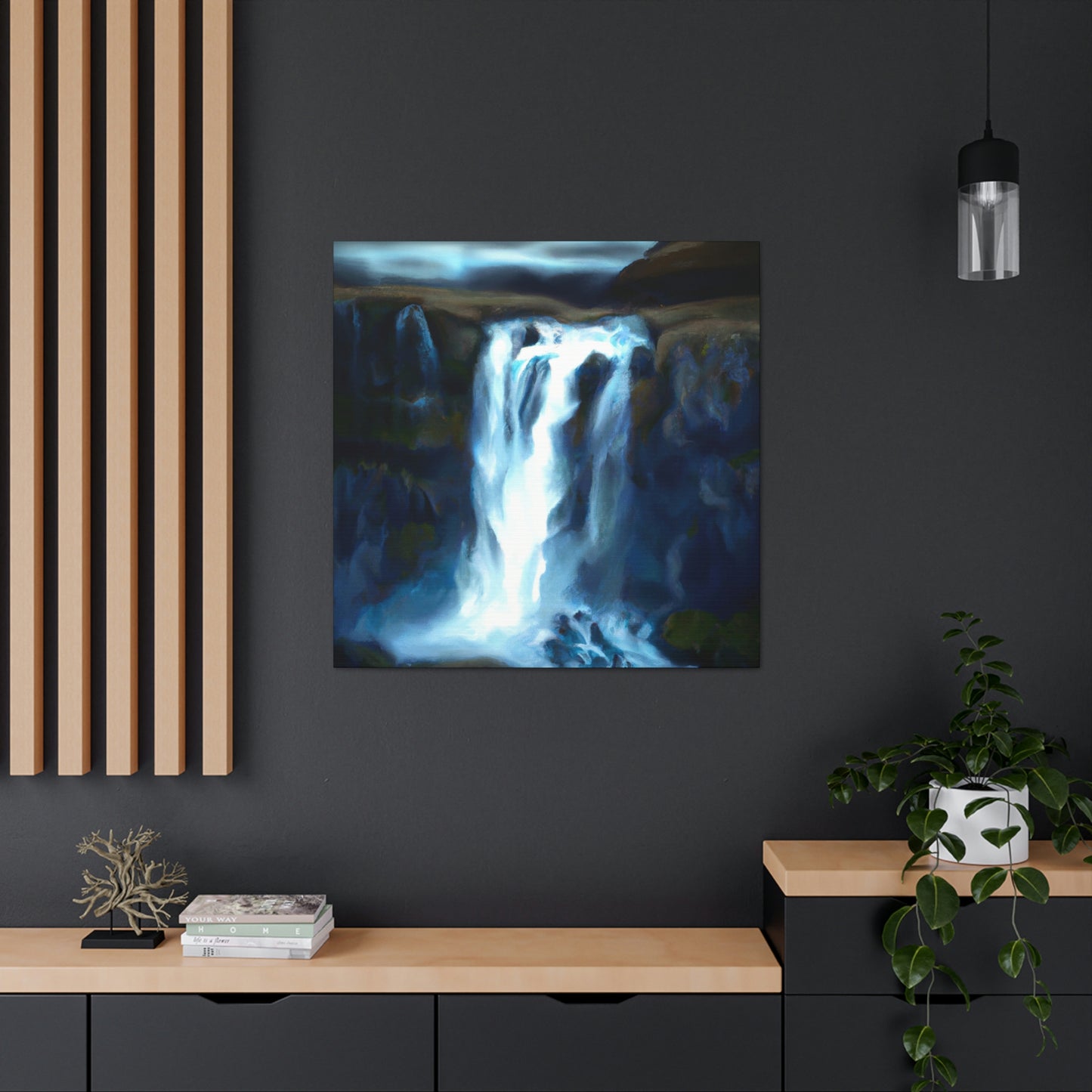 "Falling Water's Majesty" - Canvas