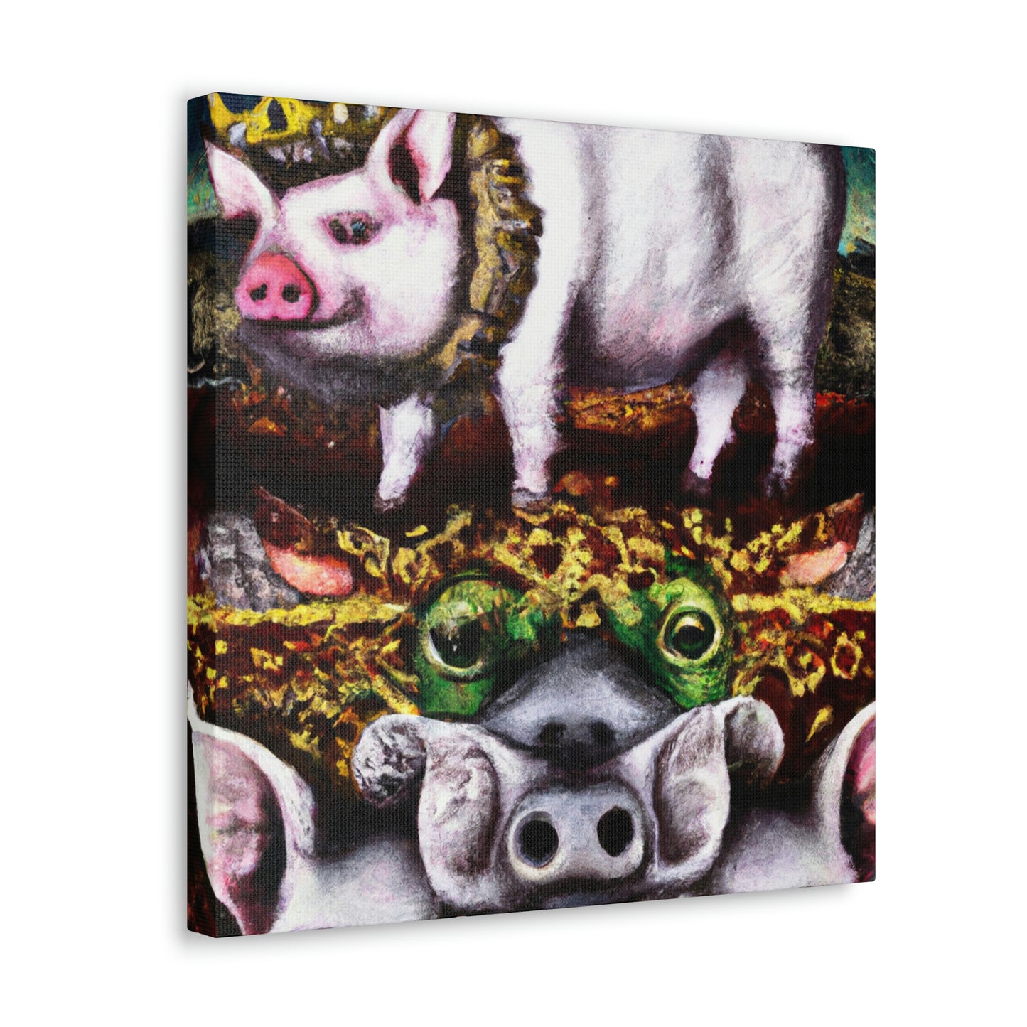 "Pigs in Baroque Style" - Canvas