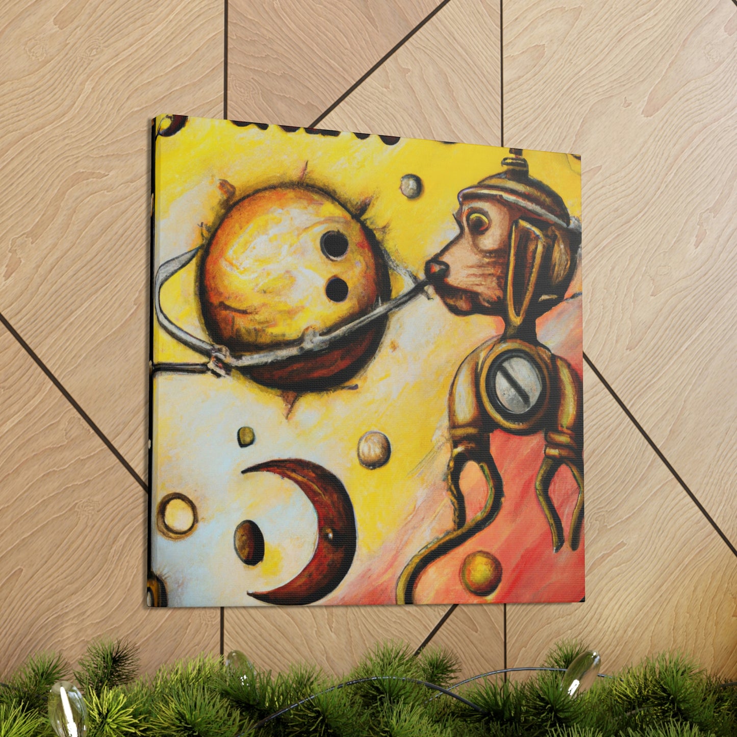 "Pluto in Steampunk Age" - Canvas