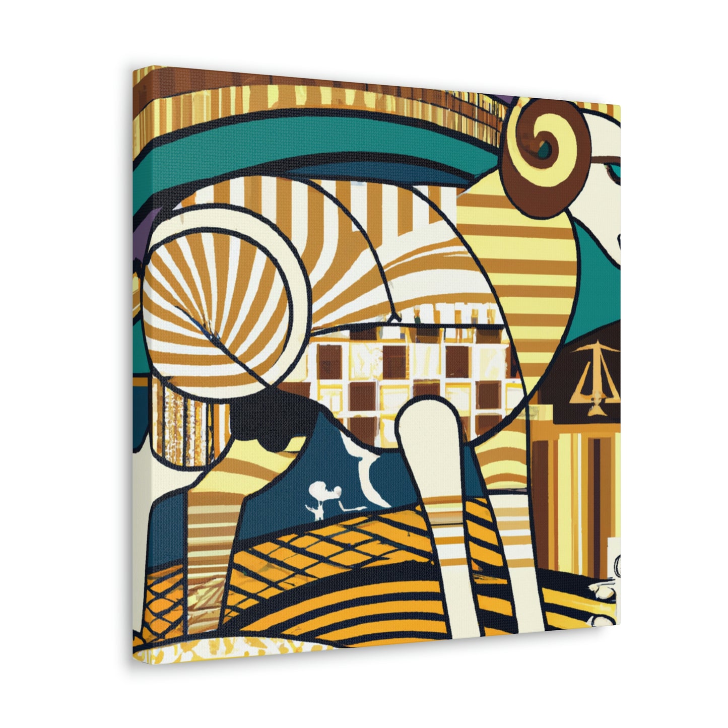 Lamb in Art Deco - Canvas