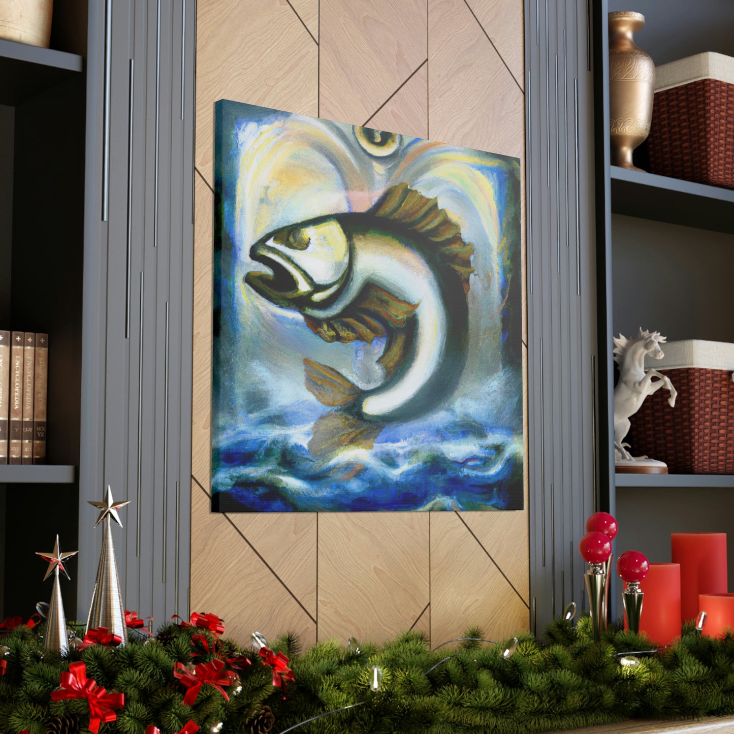 Walleye in Art Deco - Canvas