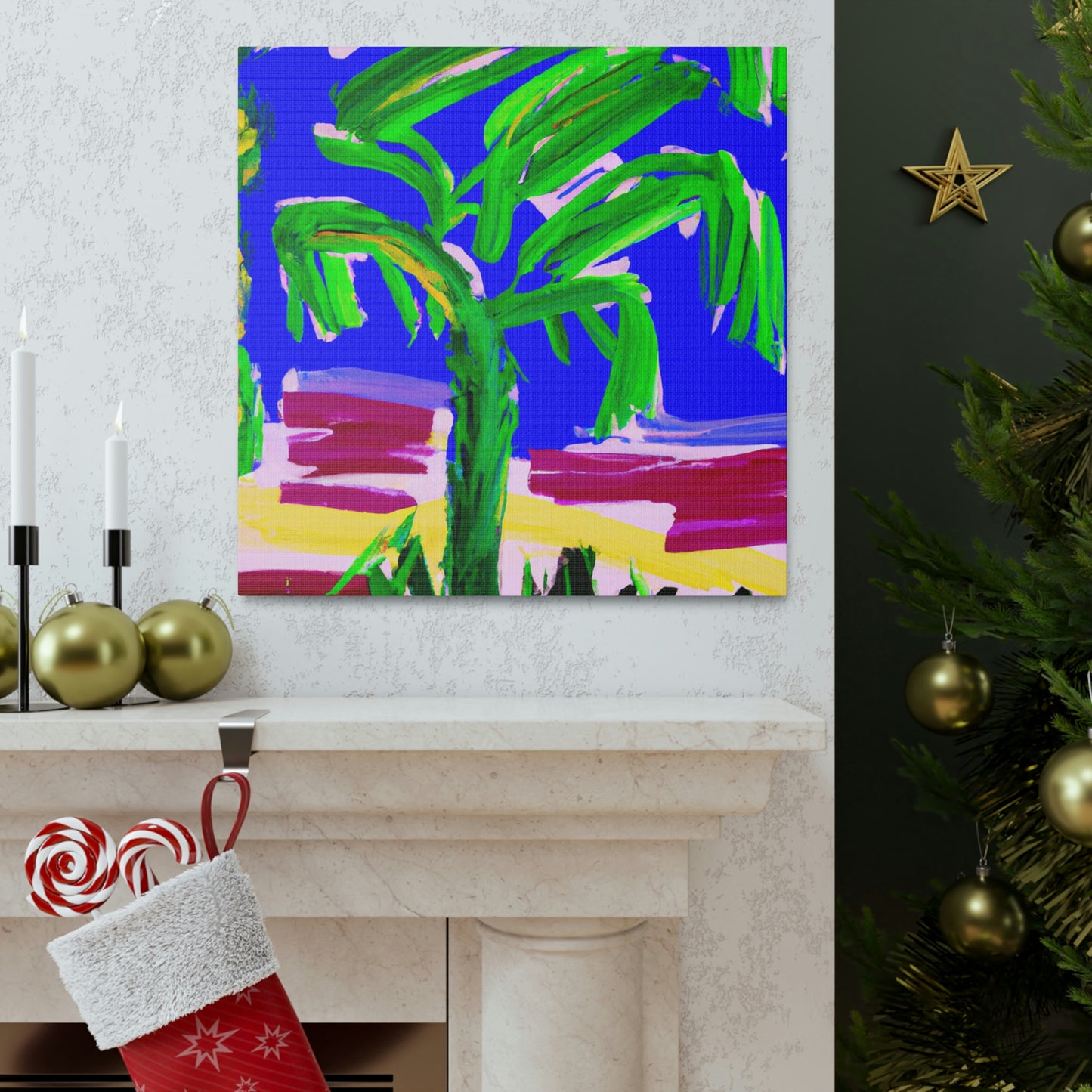 "Palm Tree Oasis Dream" - Canvas