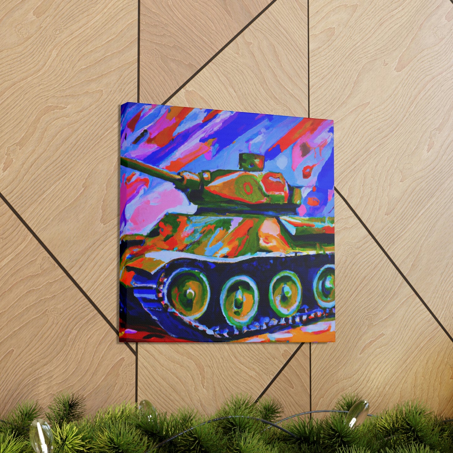 "Tank in Fauvist Hues" - Canvas