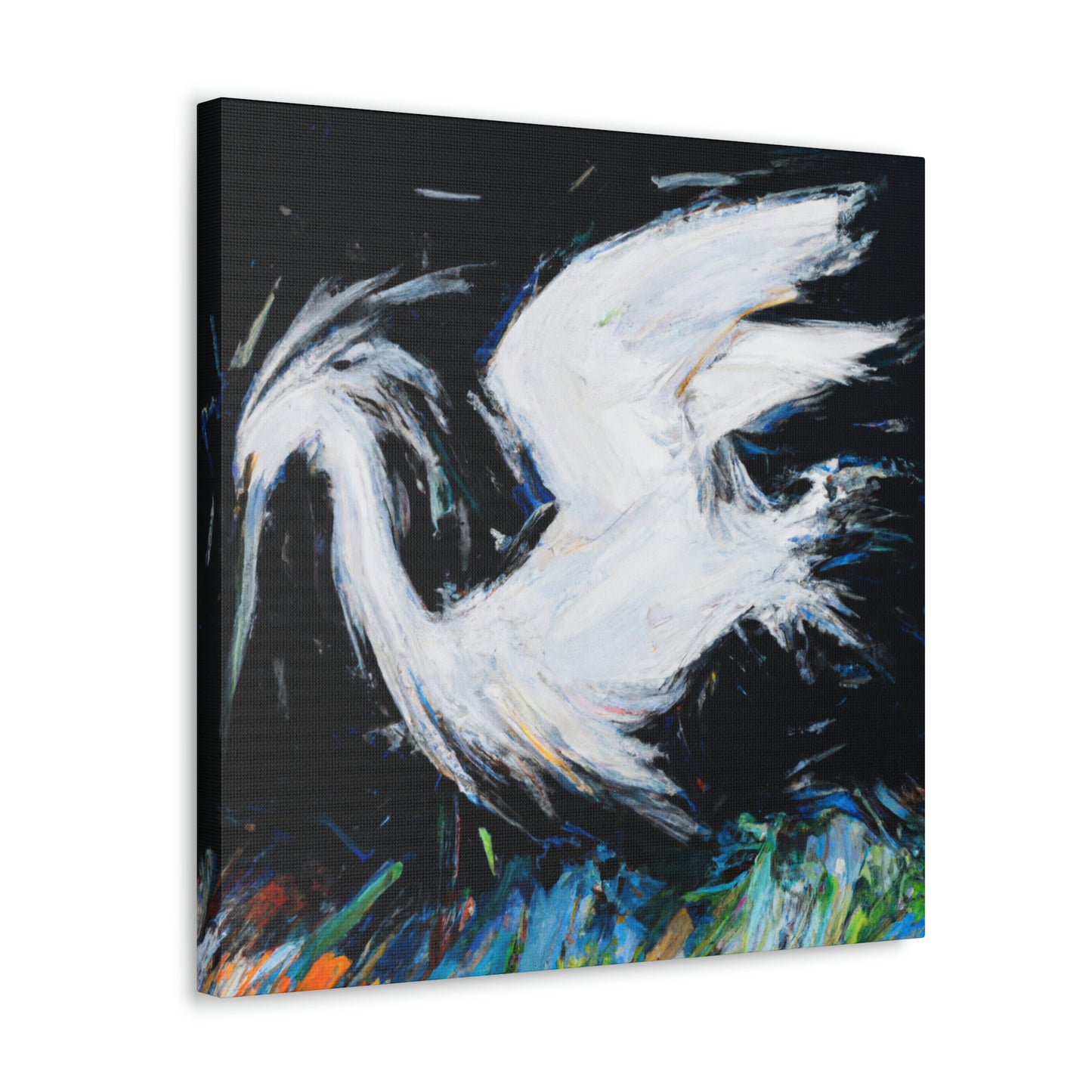 Snowy Egret Splendor. - Canvas