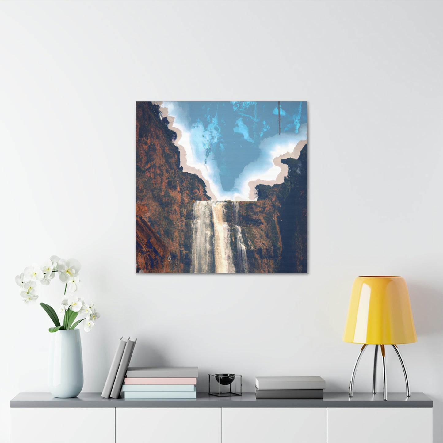 "The Mighty Waterfall Scene" - Canvas