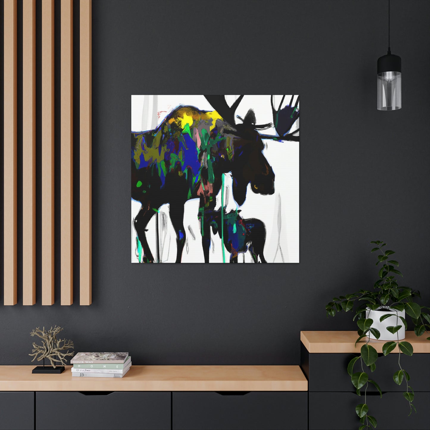 "Elk Amongst Mountains" - Canvas