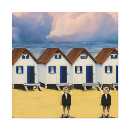 Surreal Seaside Cottages - Canvas