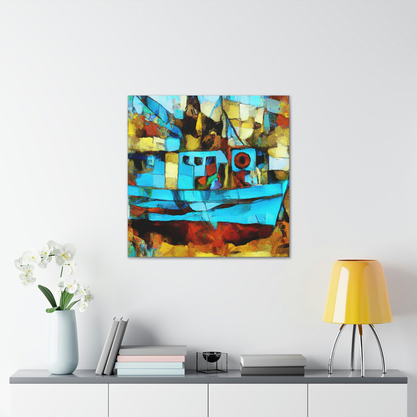 Fishing on the River - Canvas