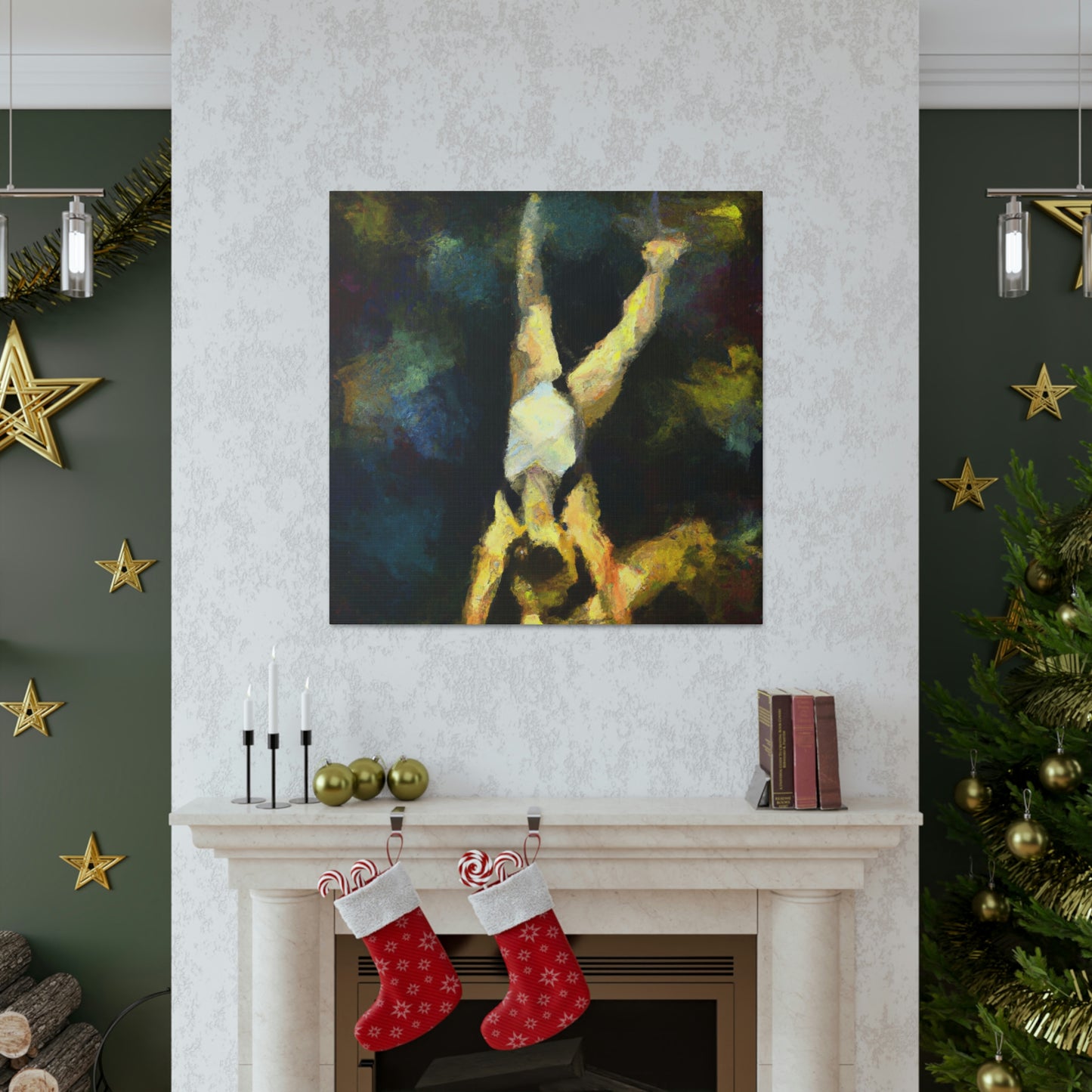 "Gymnasts in Motion" - Canvas