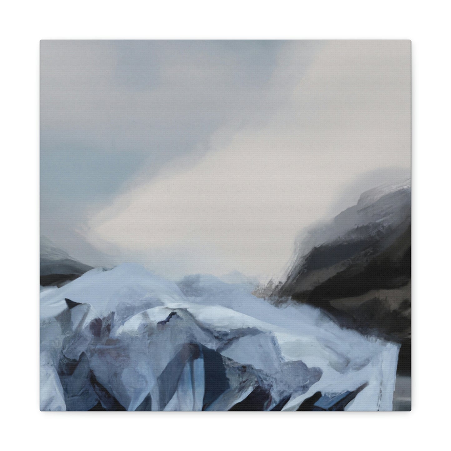 Glacier's Frozen Reflection - Canvas