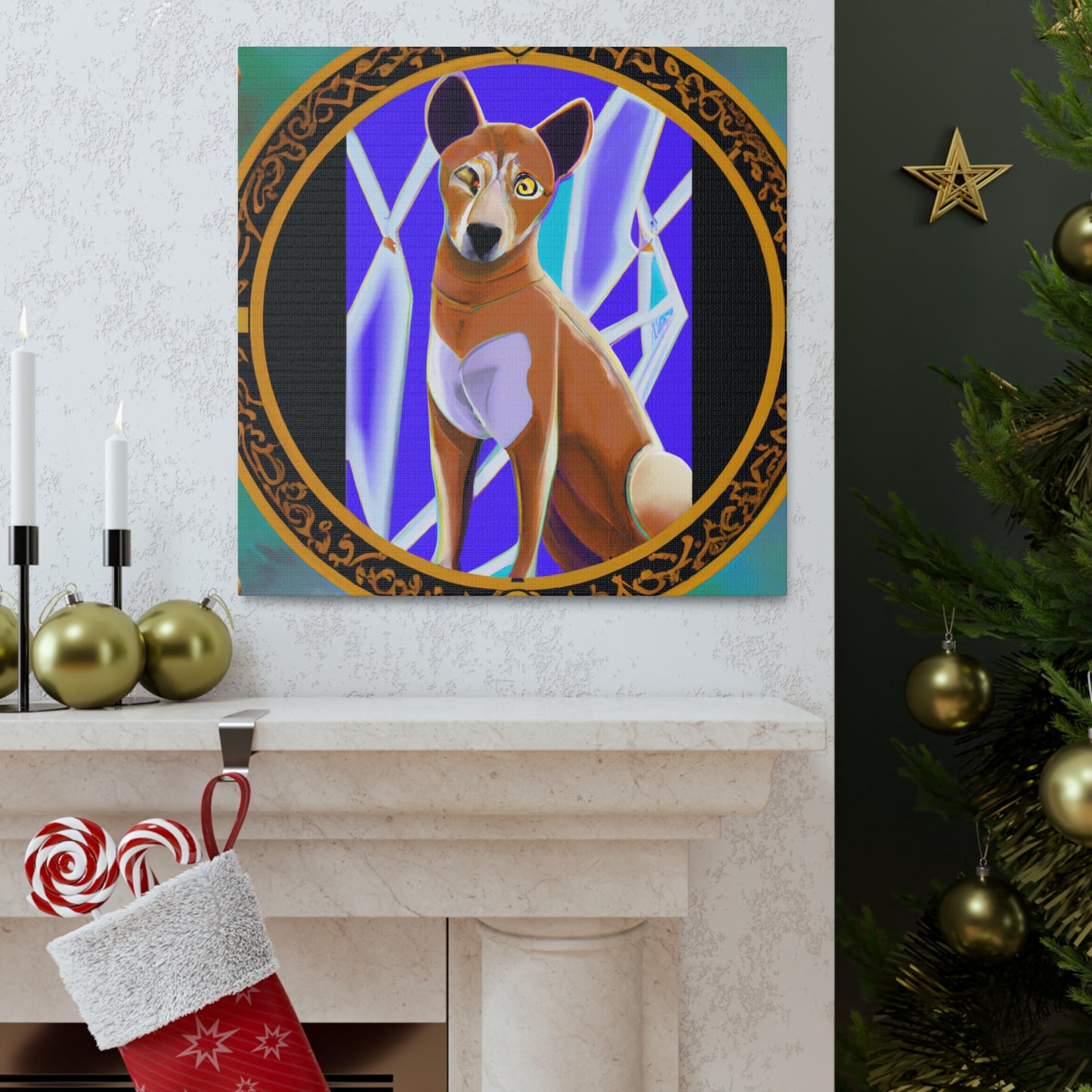 "Dhole's Deco Gleam" - Canvas