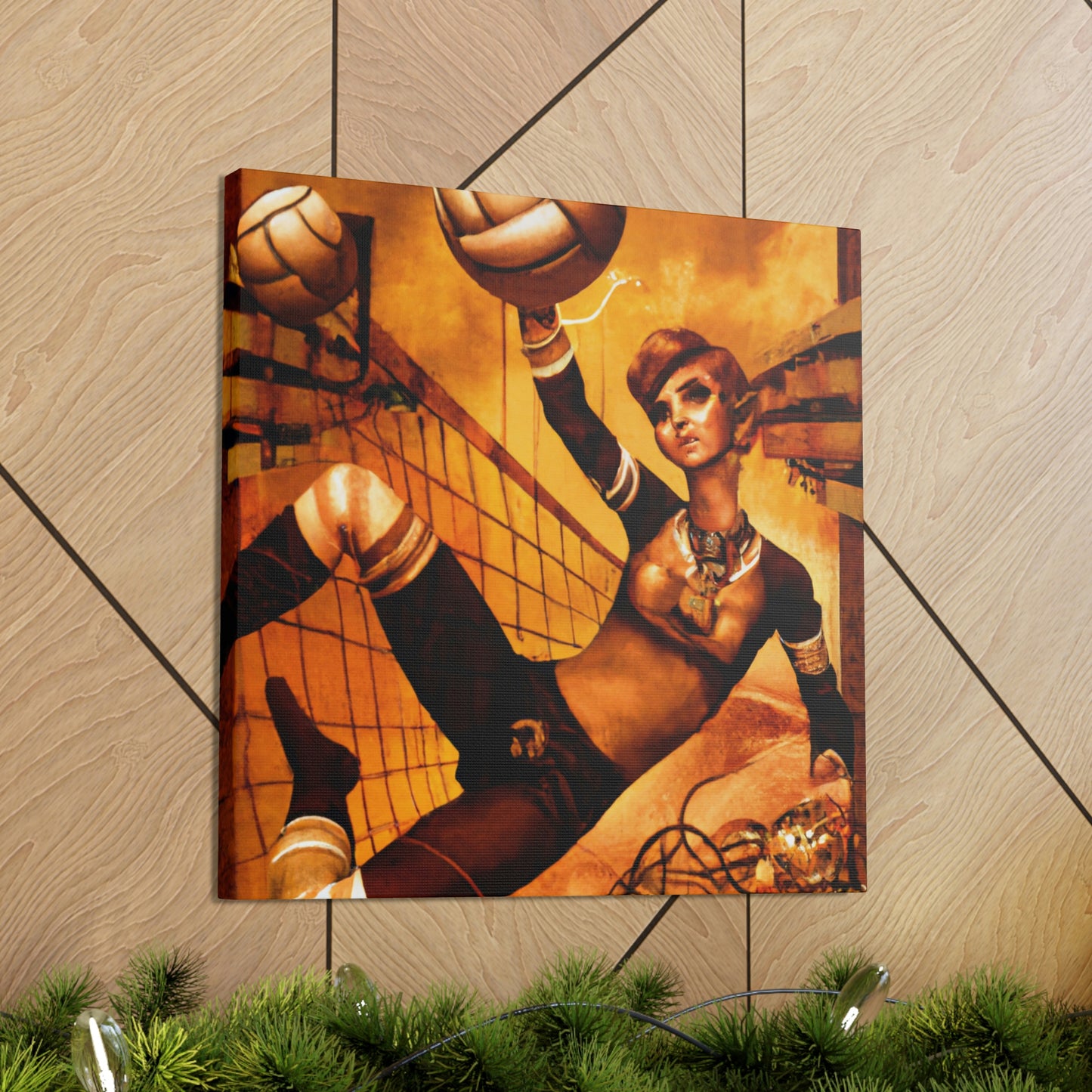 Victory in Steampunk Volley - Canvas