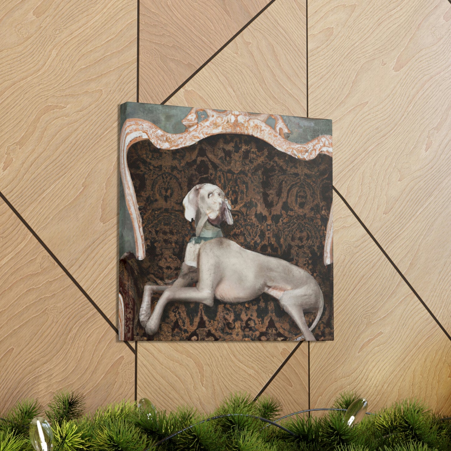 "Weimaraner at Play" - Canvas