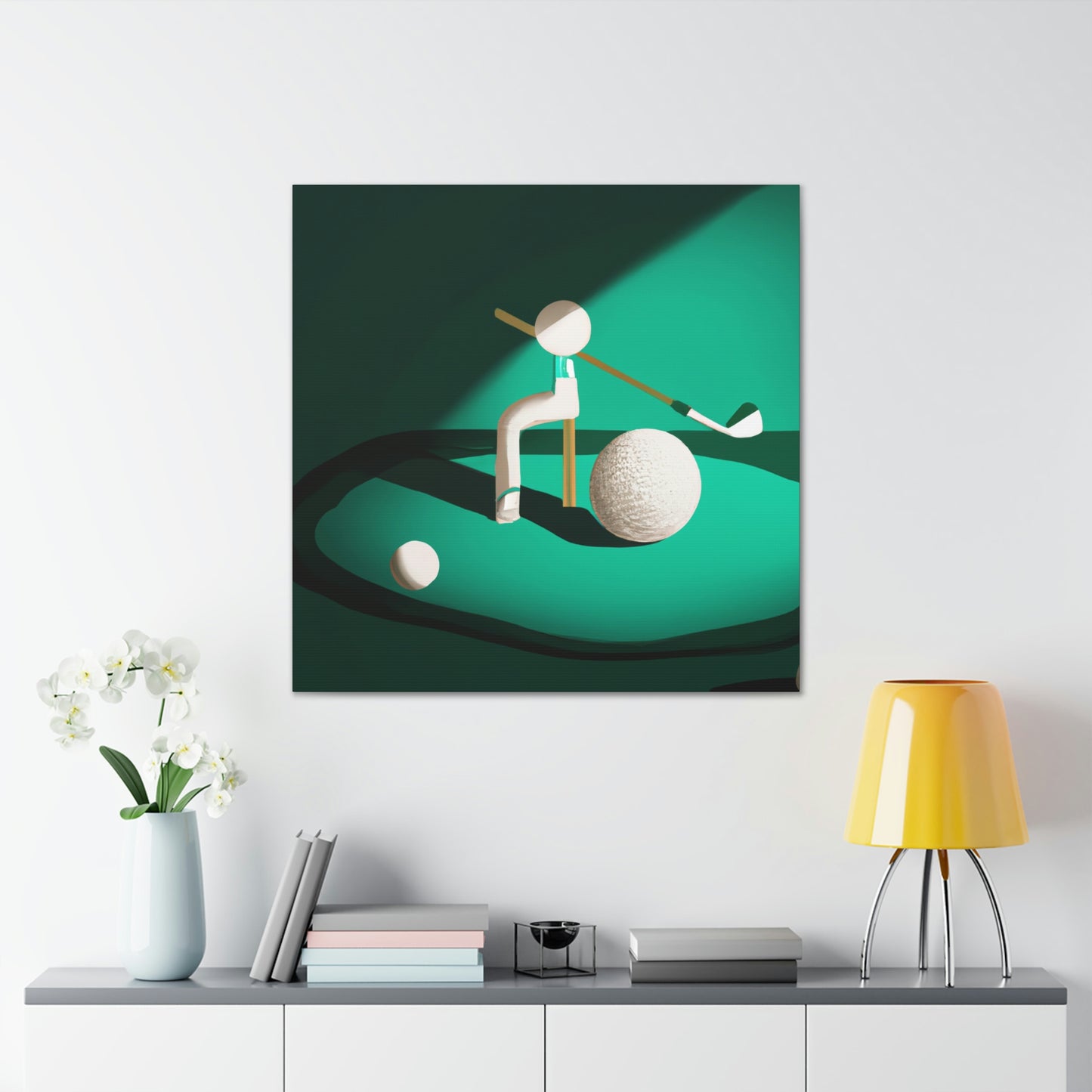 Golfing In Minimalism - Canvas