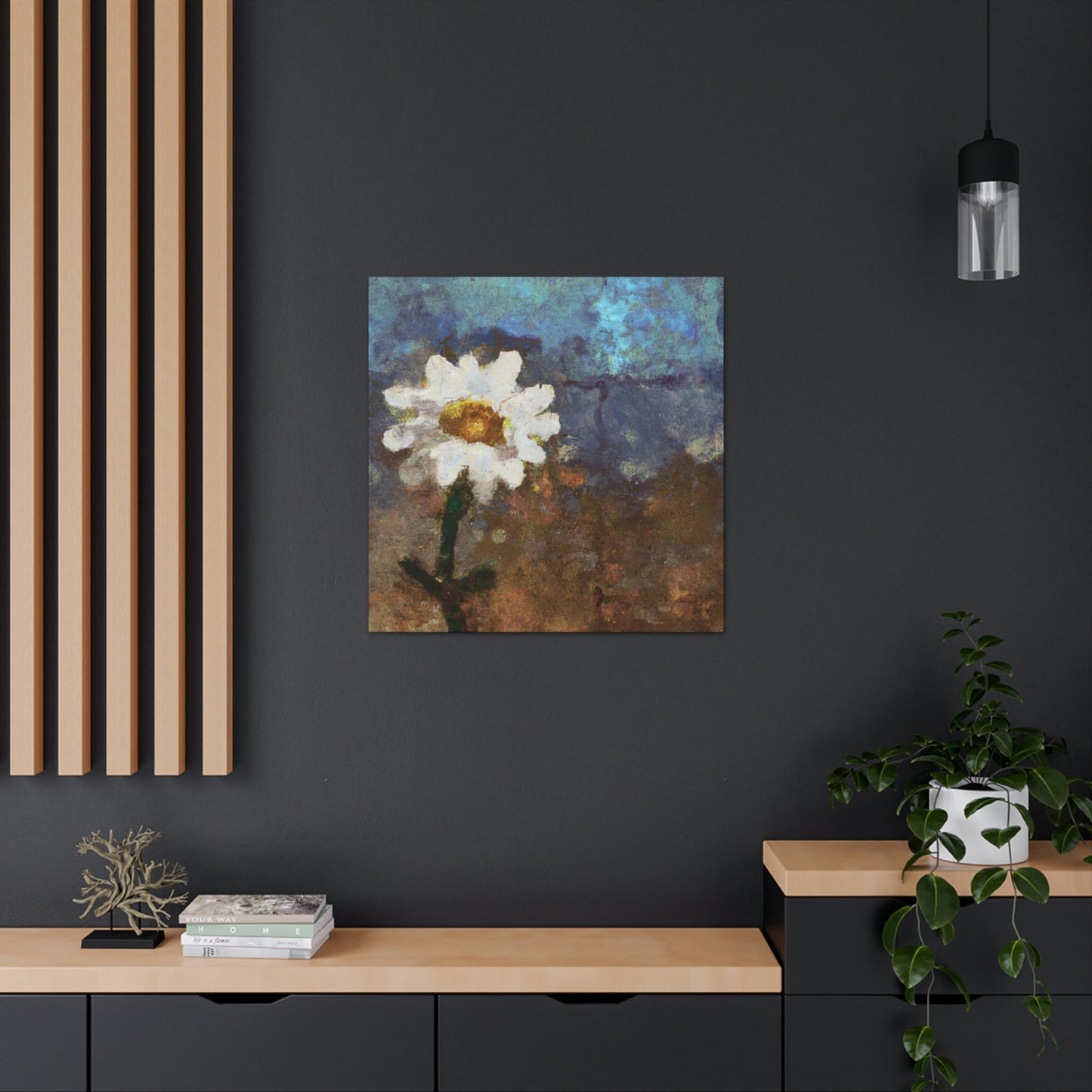 Daisy in Digital Bloom - Canvas