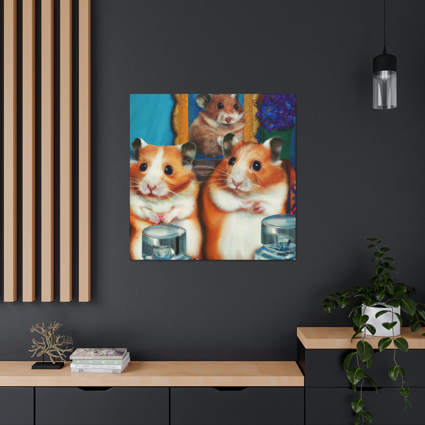 "Hamsters In Art Deco" - Canvas